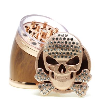 63mm zinc alloy 5-layer large skull curved smoke crusher 7982