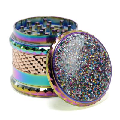 66MM zinc alloy five-layer glitter design Grinder 7949