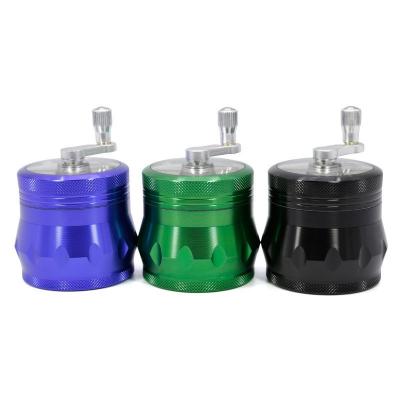 Aluminum alloy four-layer 55MM rocker smoke grinder 5563