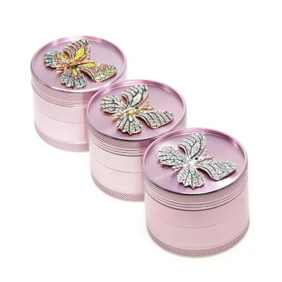 Butterfly 4-layer aluminum alloy smoke grinder 6140-1