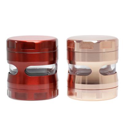 Diameter 60MM zinc alloy four layer window smoke grinder 55538