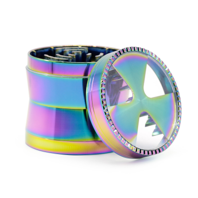 Diameter 63MM zinc alloy four layer dazzling smoke grinder 55509IB