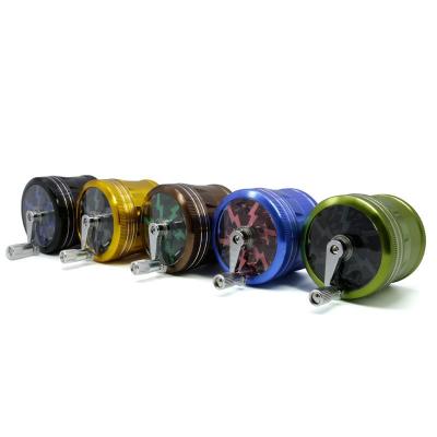 Four-layer aluminum alloy Lightning 63MM chamfer hand herb grinder 8804