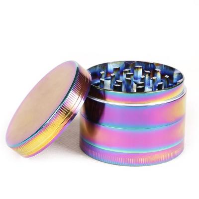 Four layers 50MM colorful ice blue zinc alloy  smoke grinder 5041B