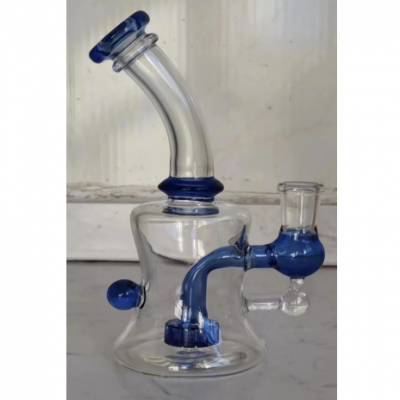 Height 18CM glass colored bong H014