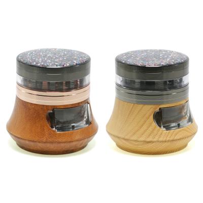 Zinc alloy 63MM five-layer glitter design herb grinder 7948